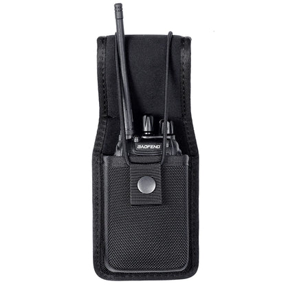 Etui Holster Ceinture Universel pour Talkie-Walkie – Porte-Radio Professionnel pour Agents de Securite, Portiers et Personnel en Uniforme – Nylon / Simili Cuir