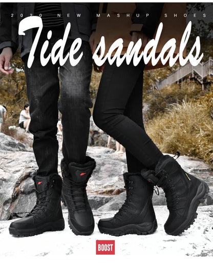 Bottes d'Hiver Femme Moipheng - Super Chaleur, Taille Plus, Chaussures à Plateforme, Bottes Moto à mi-mollet avec Doublure en Fourrure - Zapatos Para Mujer - BLACKBEARD OUTDOOR INDUSTRIES