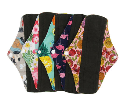 VEJYO – Lot de 5 Serviettes Hygiéniques Lavables en Charbon de Bambou Réutilisables Ma boutique