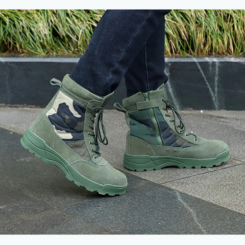 Bottes Tactiques Militaires Homme – Style Armée / Combat – Bottines de Sécurité Désert Résistantes - BLACKBEARD OUTDOOR INDUSTRIES