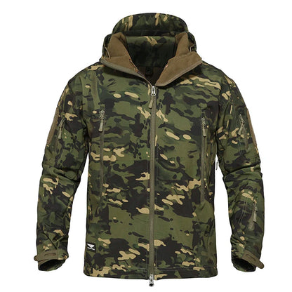 Outdoor TAD Men Military Tactical Hiking Jacket Lurker Shark Skin Softshell Outdoor Hunting Coat Hooded Multicam Camo Outerwear BLACKBEARD OUTDOOR INDUSTRIES
