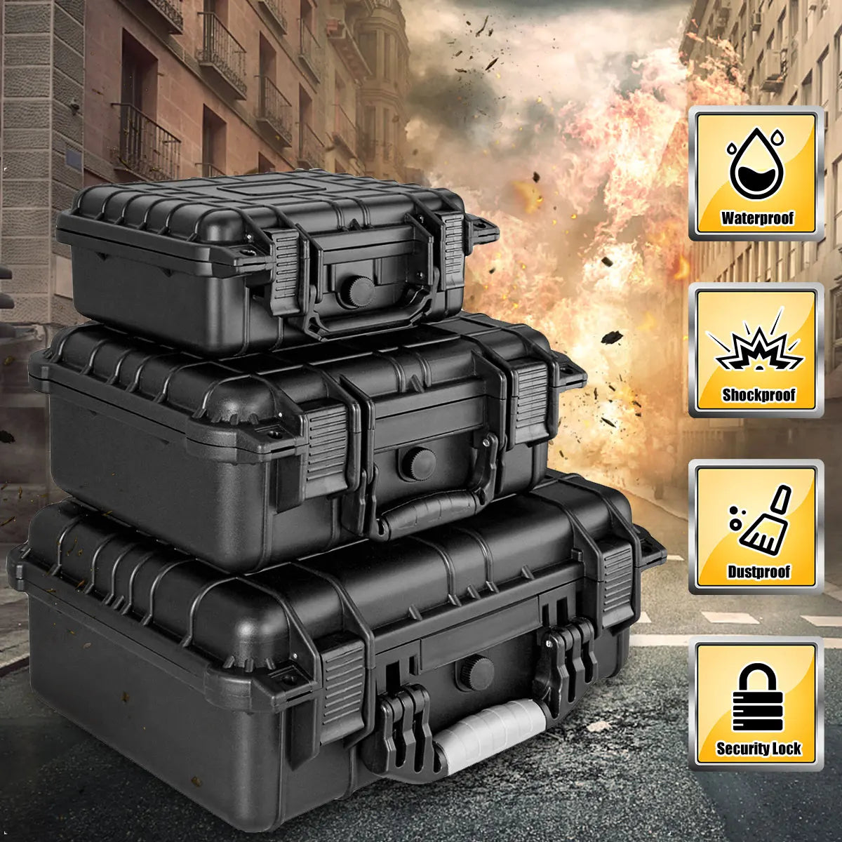 Mallette de Rangement Rigide Étanche avec Mousse Pré-Découpée – 9 Tailles Disponibles - BLACKBEARD OUTDOOR INDUSTRIES