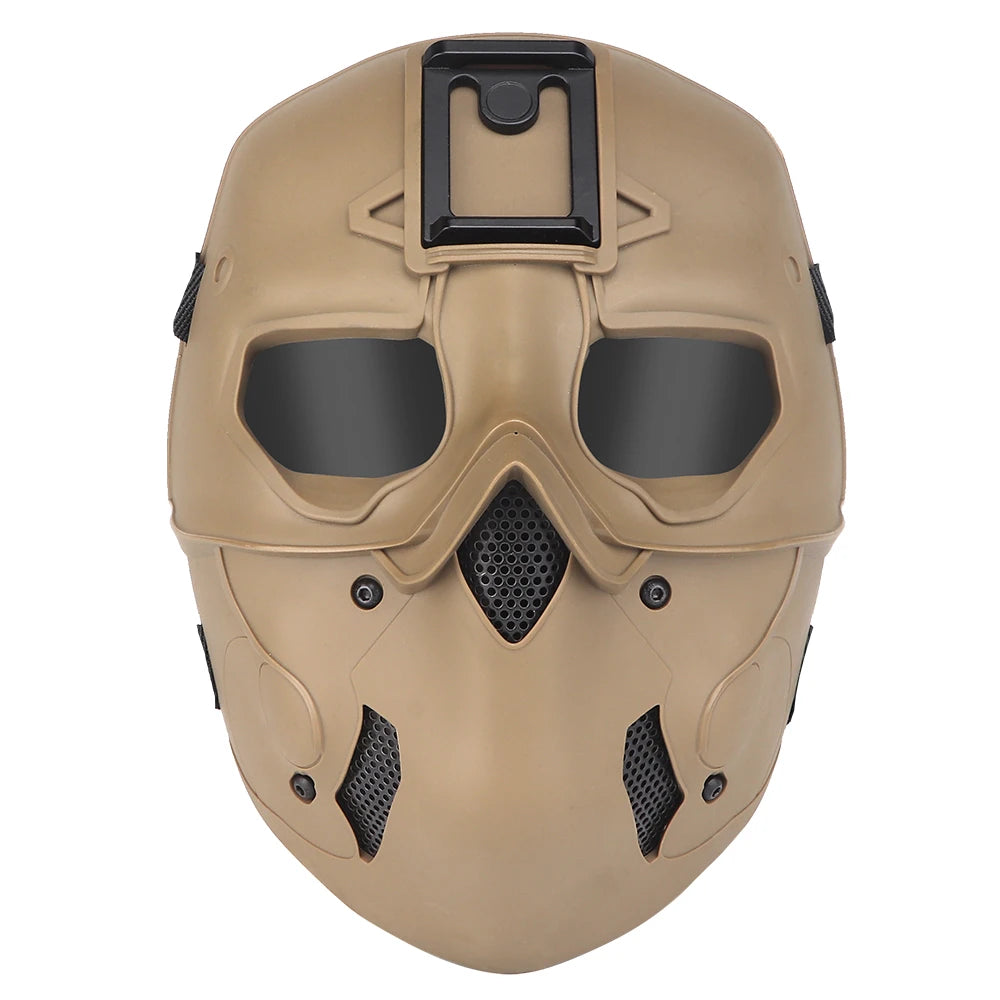 Masque tactique airsoft intégral avec couvre-chef 52–66 cm