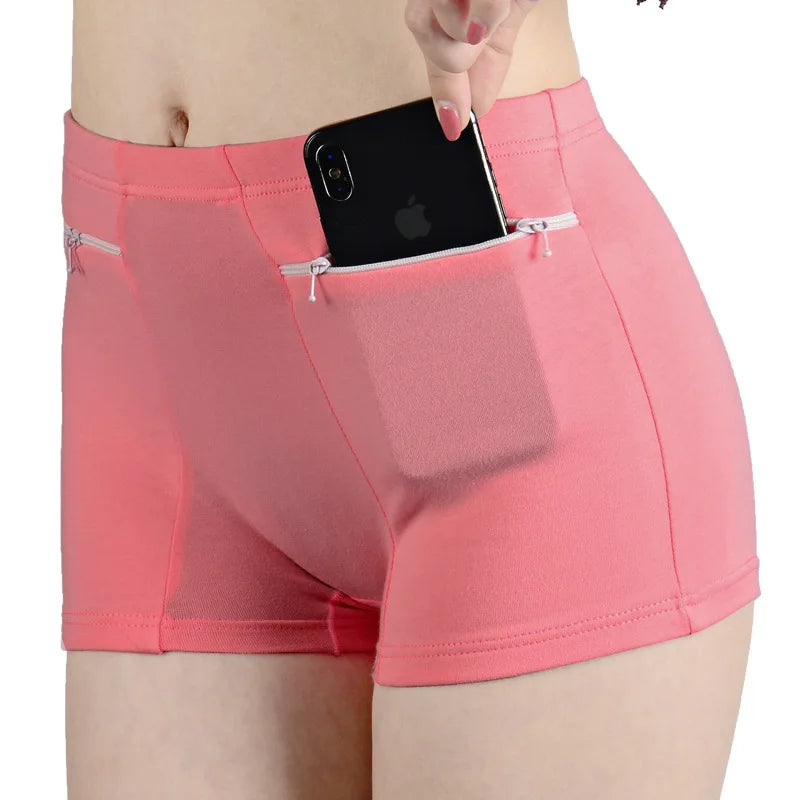 Short Anti-Vol pour Femme – Sous-Vêtement en Coton Doux avec Poches, BLACKBEARD OUTDOOR INDUSTRIES