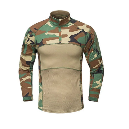 Chemise Tactique Camouflage Homme – Respirante Anti-Égratignures Manches Longues