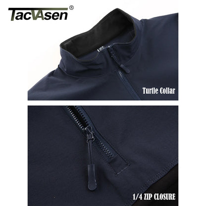Chemise Tactique Manches Longues 1/4 Zip Ripstop TACVASEN – Outdoor Randonnée