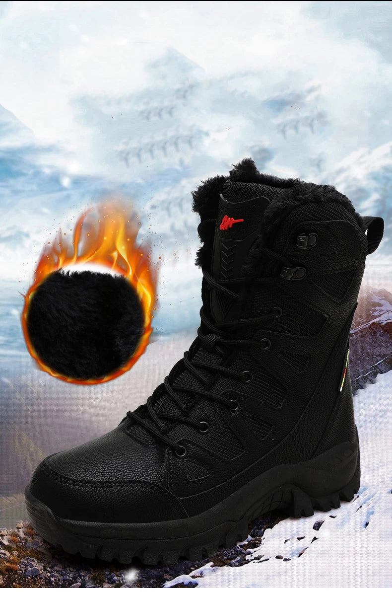 Bottes d'Hiver Femme Moipheng - Super Chaleur, Taille Plus, Chaussures à Plateforme, Bottes Moto à mi-mollet avec Doublure en Fourrure - Zapatos Para Mujer - BLACKBEARD OUTDOOR INDUSTRIES