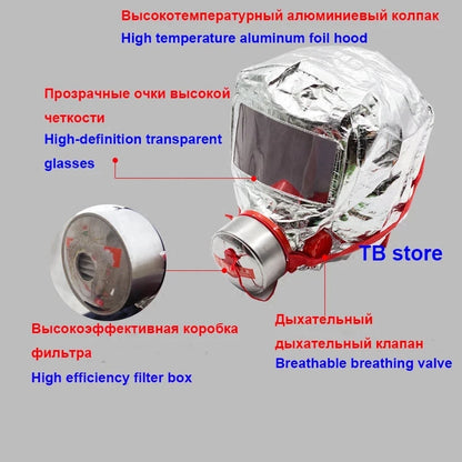 Masque d'Évacuation Incendie 30 Minutes – Respirateur Anti-Fumée & Gaz Toxiques - BLACKBEARD OUTDOOR INDUSTRIES