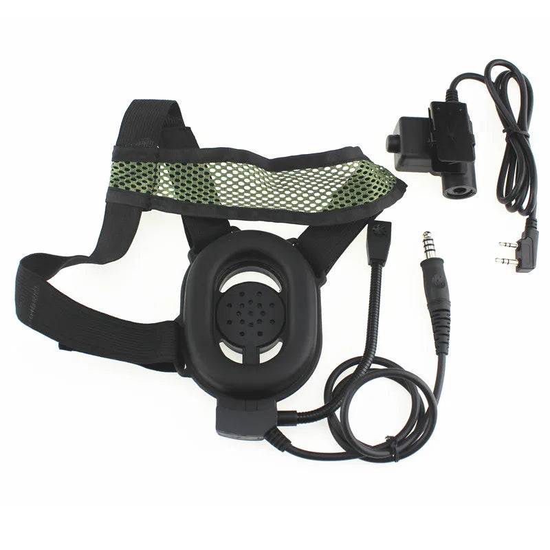 Casque Tactique Bowman Elite II avec PTT U94 – Compatible Kenwood 2 Broches, Baofeng UV-5R