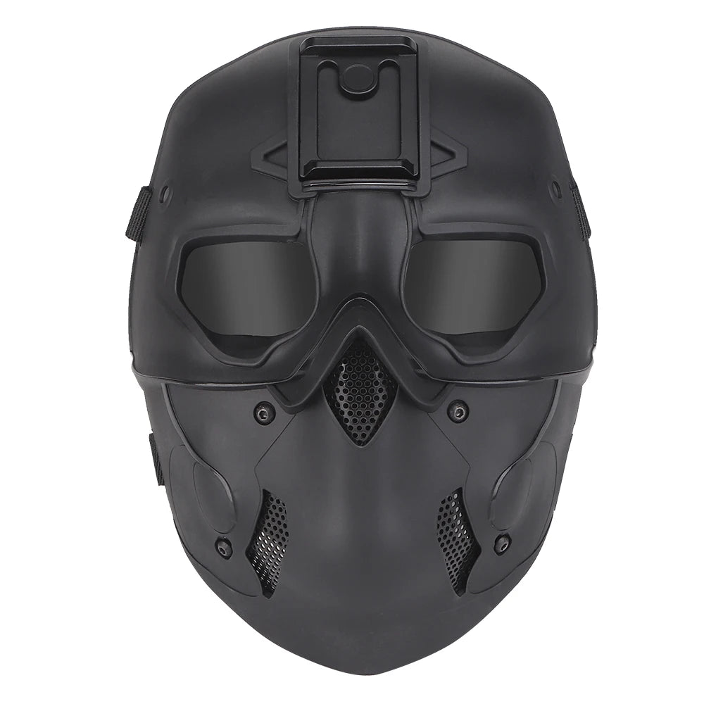 Masque tactique airsoft intégral avec couvre-chef 52–66 cm