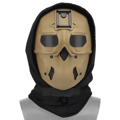 Masque tactique airsoft intégral avec couvre-chef 52–66 cm