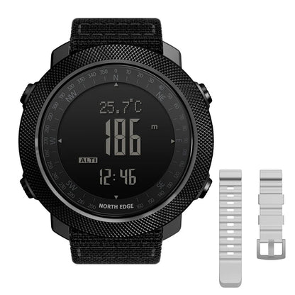 NORTH EDGE APACHE 3 Montre Digitale Sportive pour Homme - Altimètre, Baromètre, Boussole, Thermomètre, Résistante à l'Eau 50m BLACKBEARD OUTDOOR INDUSTRIES