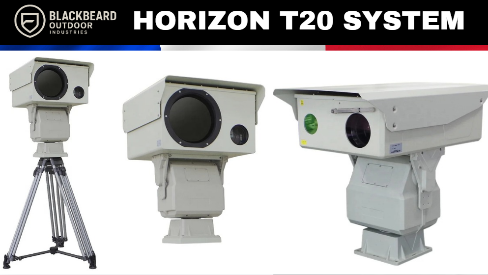 Caméra thermique PTZ HORIZON-T20 longue portée 20 km, zoom 83×