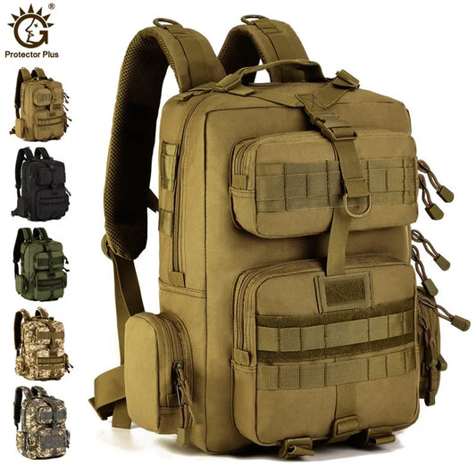 Sac à Dos Tactique PROTECTOR PLUS 30L Nylon 1000D MOLLE – Imperméable | Randonnée, Chasse, Camping | 3 Coloris