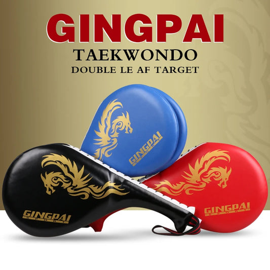 Double Cible de Frappe Taekwondo & Kickboxing – Kick Pad Long Entraînement Karaté MMA | Noir, Bleu, Rouge - BLACKBEARD OUTDOOR INDUSTRIES
