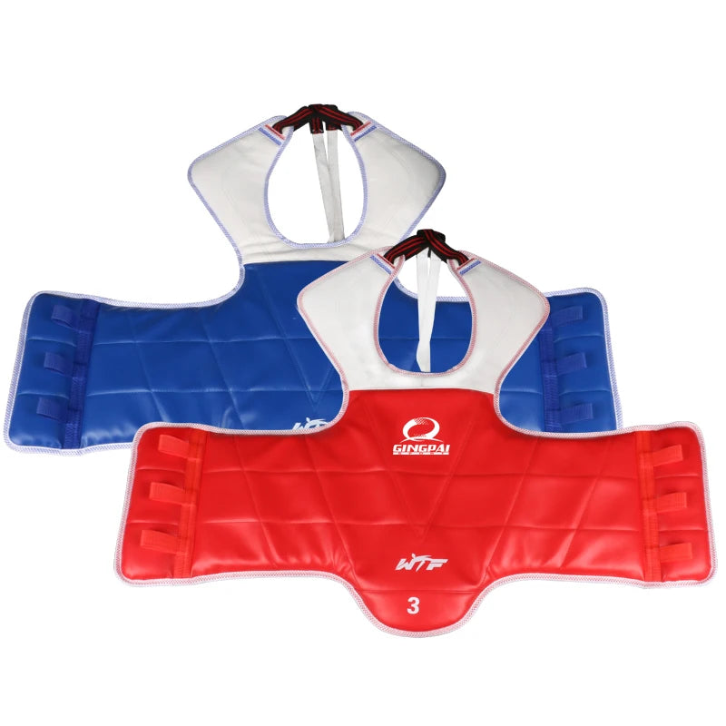 Plastron Taekwondo WTF Réversible – Protège-Poitrine Karaté & Sanda | Enfant & Adulte S à XL - BLACKBEARD OUTDOOR INDUSTRIES