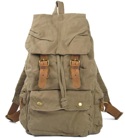 Sac à Dos Vintage en Cuir et Toile Militaire – MUNUKI - BLACKBEARD OUTDOOR INDUSTRIES