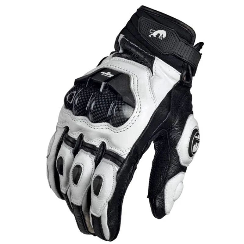 Gants Moto Racing Cuir Véritable Homme – Route Circuit Été Hiver