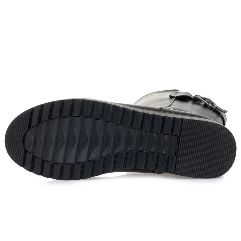 Bottes Femme DRKANOL en Cuir Véritable – Doublure Laine Naturelle – Bottes Chaudes d’Hiver | Tailles 34 à 45 - BLACKBEARD OUTDOOR INDUSTRIES