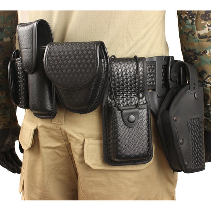 Kit Ceinture de Service Police 10 Pièces ROCOTACTICAL – Basketweave Noir