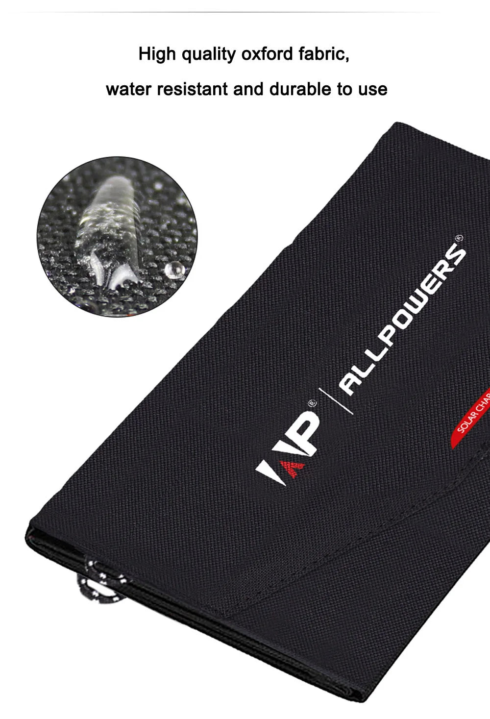 Chargeur Solaire Portable ALLPOWERS 21W 18V 5V - Panneau Solaire Repliable pour Chargeur de Portable, Tablette, Ordinateur Portable - BLACKBEARD OUTDOOR INDUSTRIES