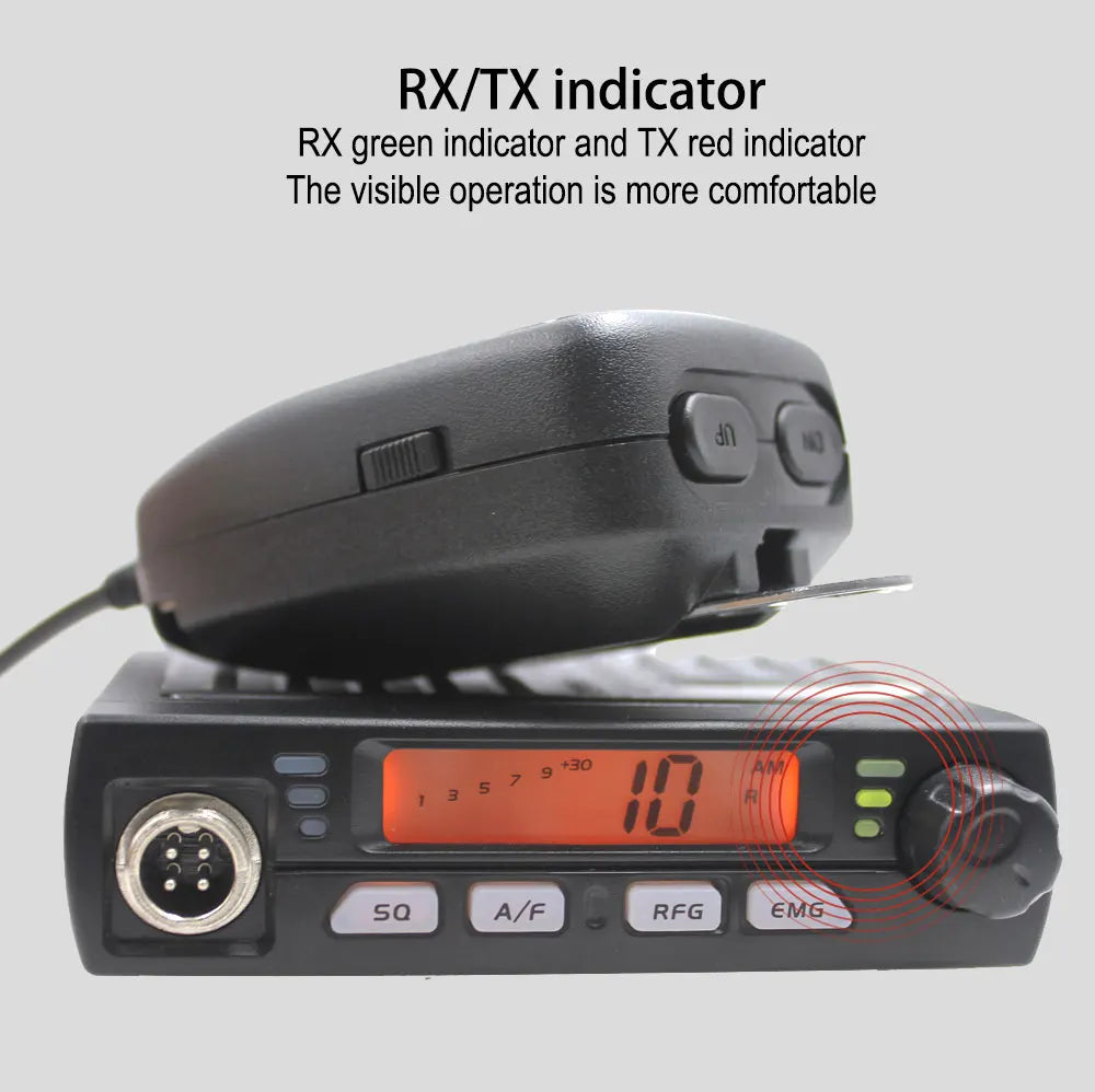 Radio CB ANYSECU CB-40M – Mini Émetteur-Récepteur 8W AM/FM, Bande 27 MHz, IP55