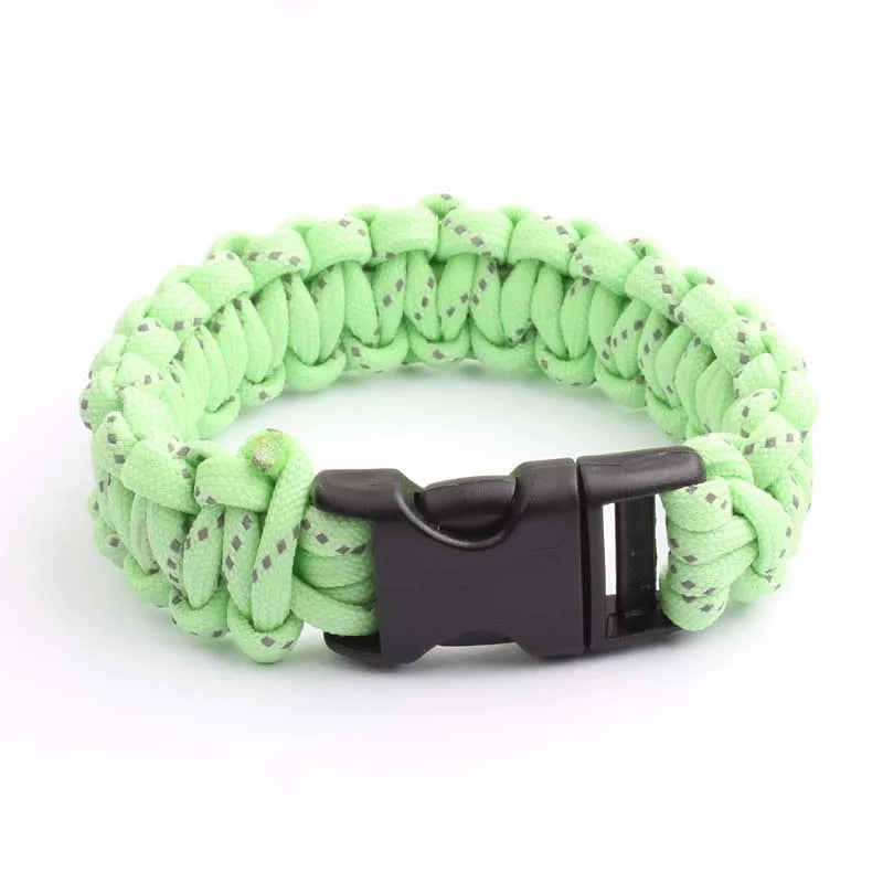 Bracelet Paracorde Phosphorescent 550lb – 4mm 9 Brins – Survie Militaire