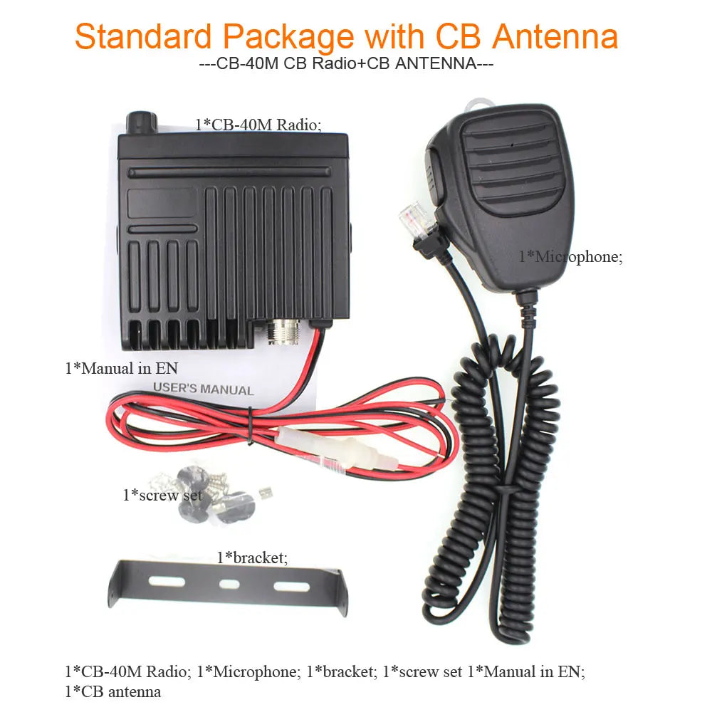 Radio CB ANYSECU CB-40M – Mini Émetteur-Récepteur 8W AM/FM, Bande 27 MHz, IP55