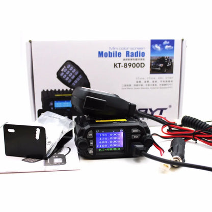Radio Mobile VHF/UHF QYT KT-8900D – 25W, Double Bande, Quadruple Affichage LCD, 200 Canaux, IP55