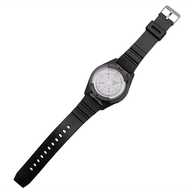 Boussole de poignet avec bracelet noir – Randonnée et outdoor