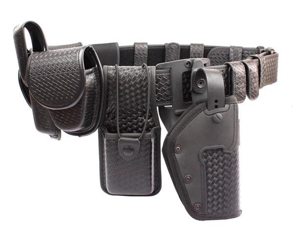 Kit Ceinture de Service Police 10 Pièces ROCOTACTICAL – Basketweave Noir