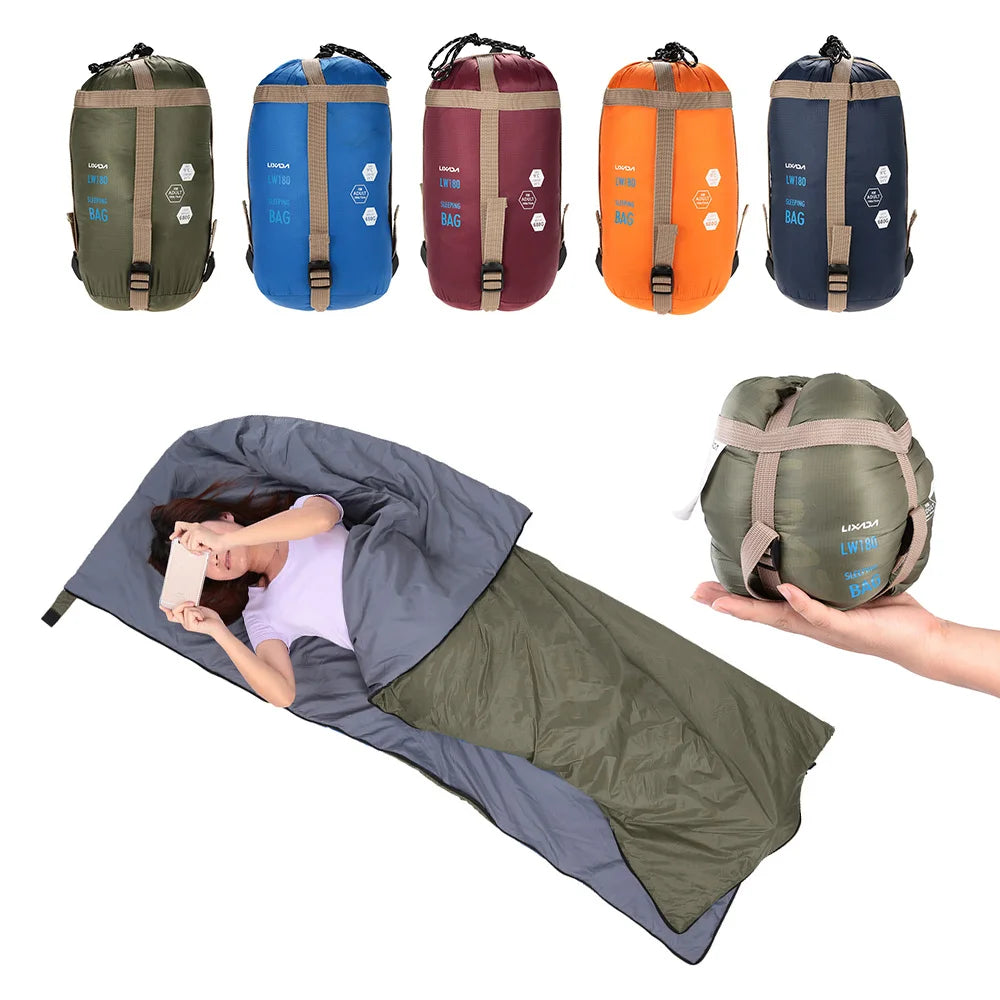 Sac de Couchage Ultra-Léger Lixada LW180 – 3 Saisons Camping & Randonnée 190x75 cm