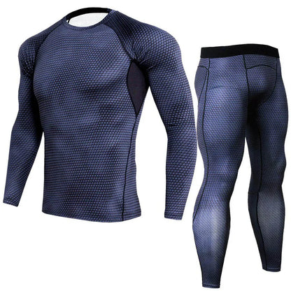 Sous-vêtement thermique homme 3D, haut et pantalon sport