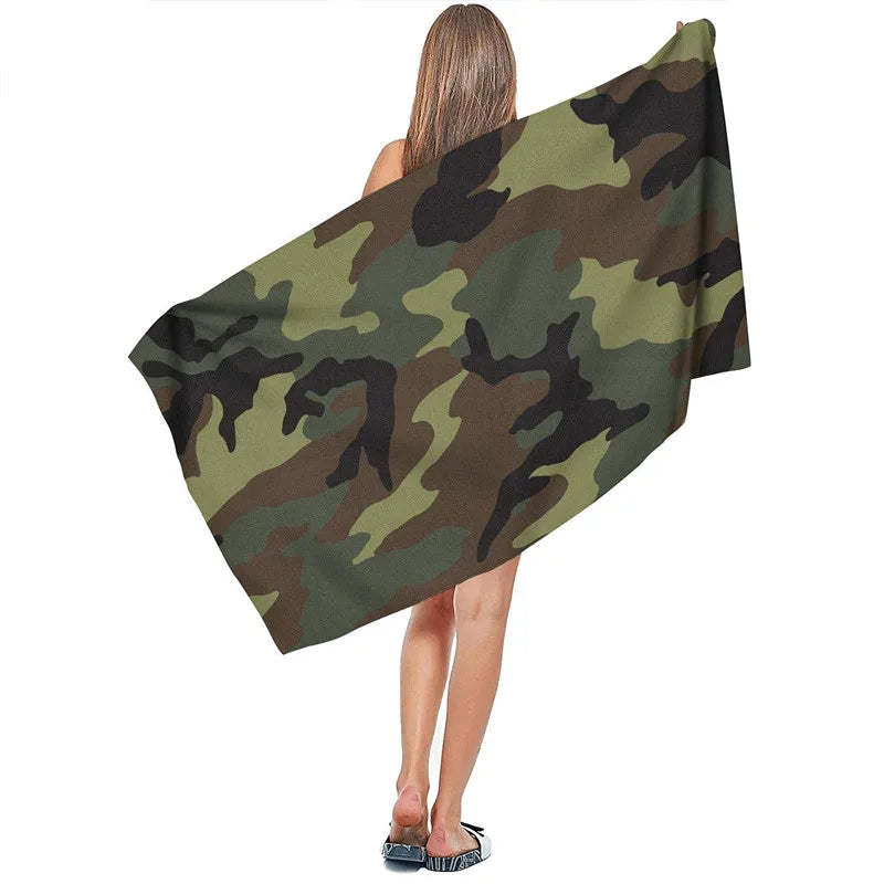 Serviette Camouflage Microfibre Séchage Rapide Outdoor