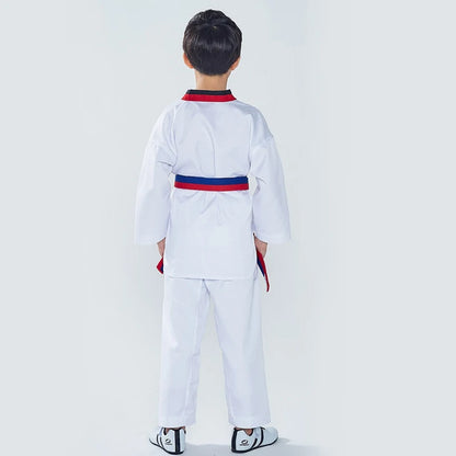 Dobok Taekwondo Blanc – Uniforme Polyester Karaté & Judo, Manches Longues | Enfant & Adulte XXXS à XXXL - BLACKBEARD OUTDOOR INDUSTRIES