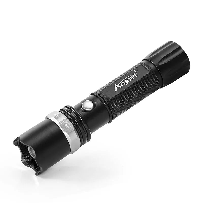 Lampe torche LED à zoom réglable 6611 – Batterie rechargeable 18650
