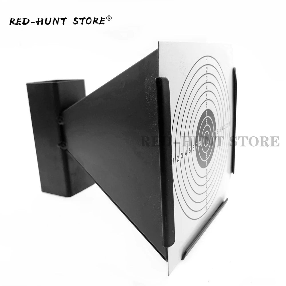 CIBLE MURALE ACIER  AVEC PIÈGE À BALLES – DESIGN EN CONE, 5 TYPES DE PAPIERS INCLUS Ma boutique