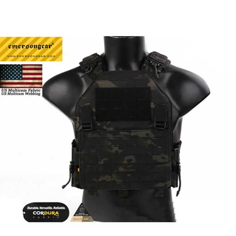 Porte Plaque EmersonGear 420 - Gilet Tactique Laser-Cut, Libération Rapide, Léger, MOLLE LCS pour Chasse - BLACKBEARD OUTDOOR INDUSTRIES