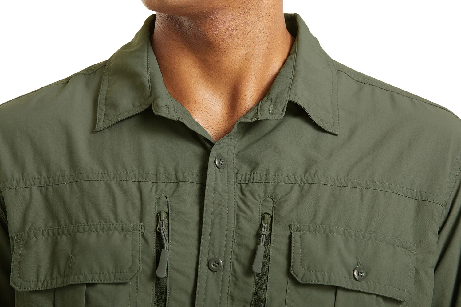 Chemise Homme TACVASEN | Manches Longues | Séchage Rapide | Protection UV | Poches Zippées | Randonnée & Travail Extérieur - BLACKBEARD OUTDOOR INDUSTRIES