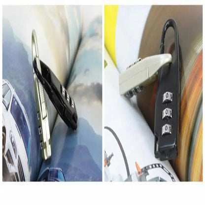 Mini Cadenas de Voyage en Alliage d'Aluminium – Cadenas à 3 Chiffres Réinitialisables, Code de Sécurité pour Valise, Sac et Accessoires - BLACKBEARD OUTDOOR INDUSTRIES