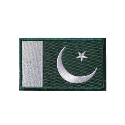 Patch Drapeau Brodé 3D Moyen-Orient & Asie du Sud – Velcro Hook & Loop, 8x5 cm, 25 Pays - BLACKBEARD OUTDOOR INDUSTRIES