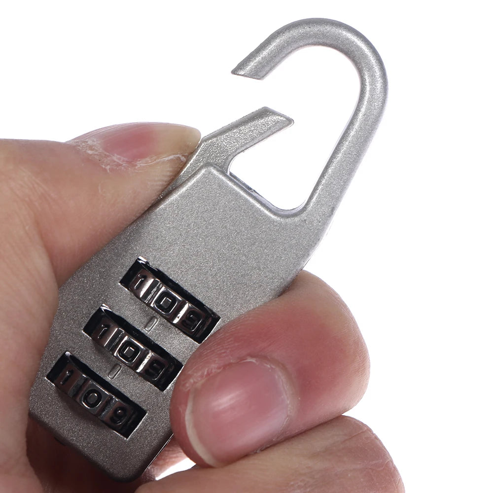 Mini Cadenas de Voyage en Alliage d'Aluminium – Cadenas à 3 Chiffres Réinitialisables, Code de Sécurité pour Valise, Sac et Accessoires - BLACKBEARD OUTDOOR INDUSTRIES