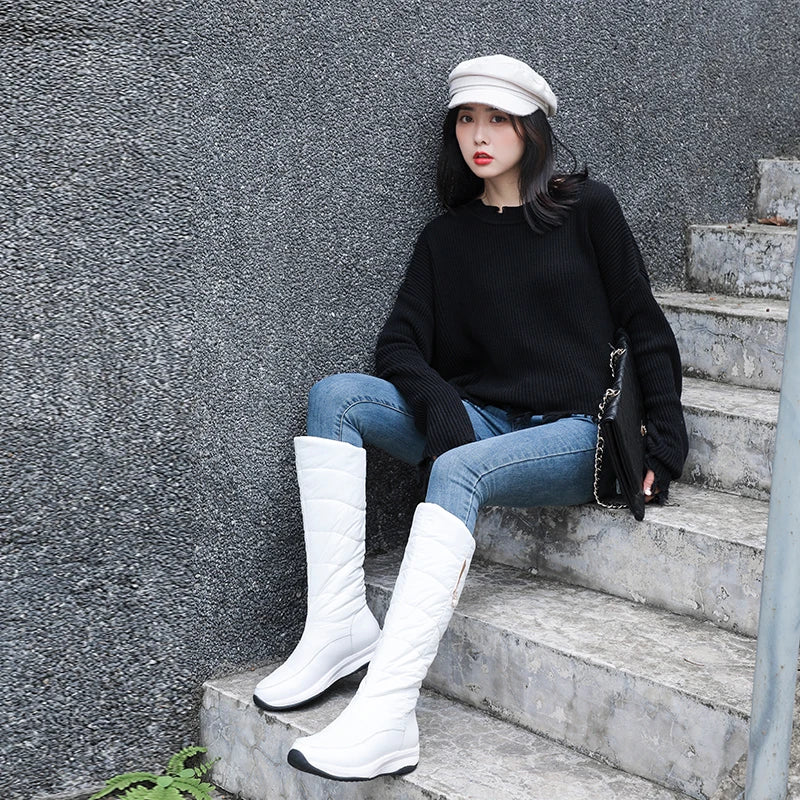 Bottes de neige montantes femme doublées