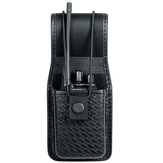 Etui Holster Ceinture Universel pour Talkie-Walkie – Porte-Radio Professionnel pour Agents de Securite, Portiers et Personnel en Uniforme – Nylon / Simili Cuir