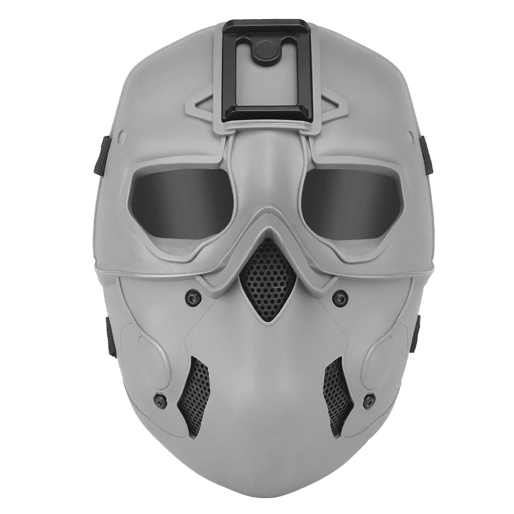 Masque tactique airsoft intégral avec couvre-chef 52–66 cm