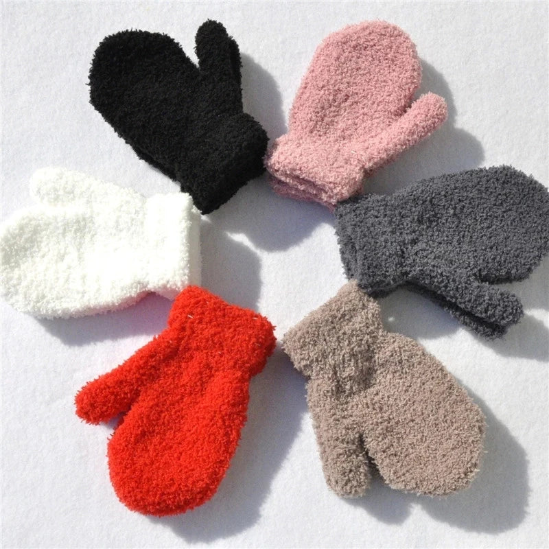 Paire de gants pour enfant en velours hiver Ma boutique