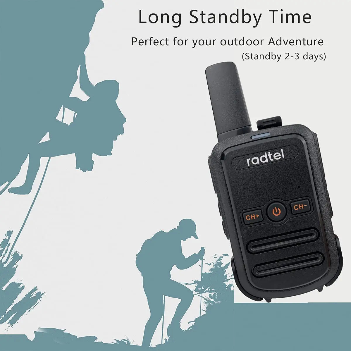 Talkie-Walkie Radtel RT-12 – PMR/FRS Sans Licence, Portée 3 km, 16 Canaux