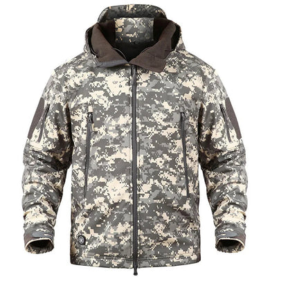 Outdoor TAD Men Military Tactical Hiking Jacket Lurker Shark Skin Softshell Outdoor Hunting Coat Hooded Multicam Camo Outerwear BLACKBEARD OUTDOOR INDUSTRIES