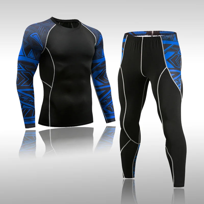 Ensemble de compression homme 2 ou 3 pièces, MMA et fitness