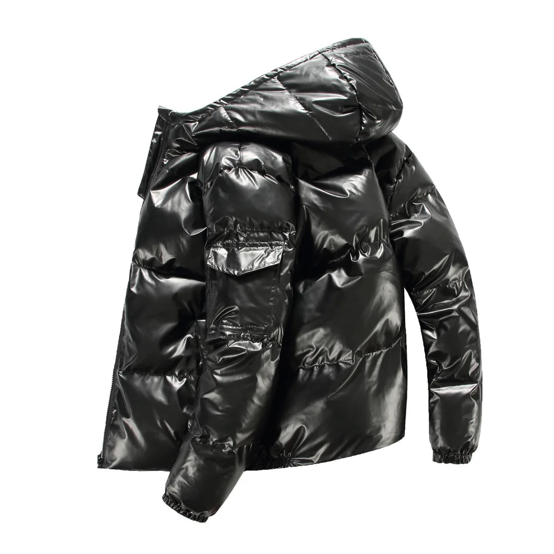 Parka hiver unisexe épaisse à capuche et fermeture zippée